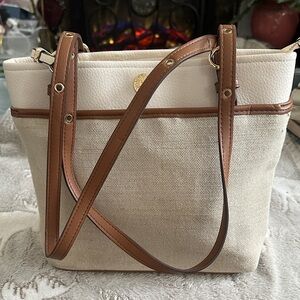 Anne Klein Cream and Tan Women's Tote Bag